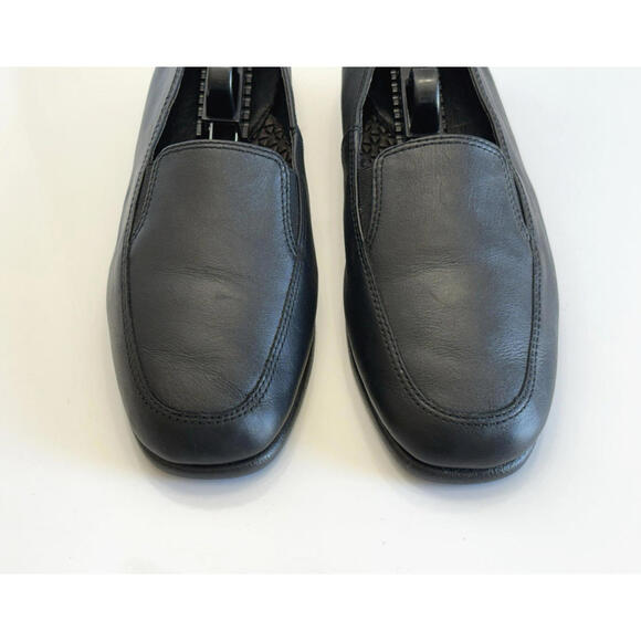 Hush Puppies Heaven Women's 9.5 Black Soft Leather Loafers Slip On Comfort Shoes - Picture 6 of 16